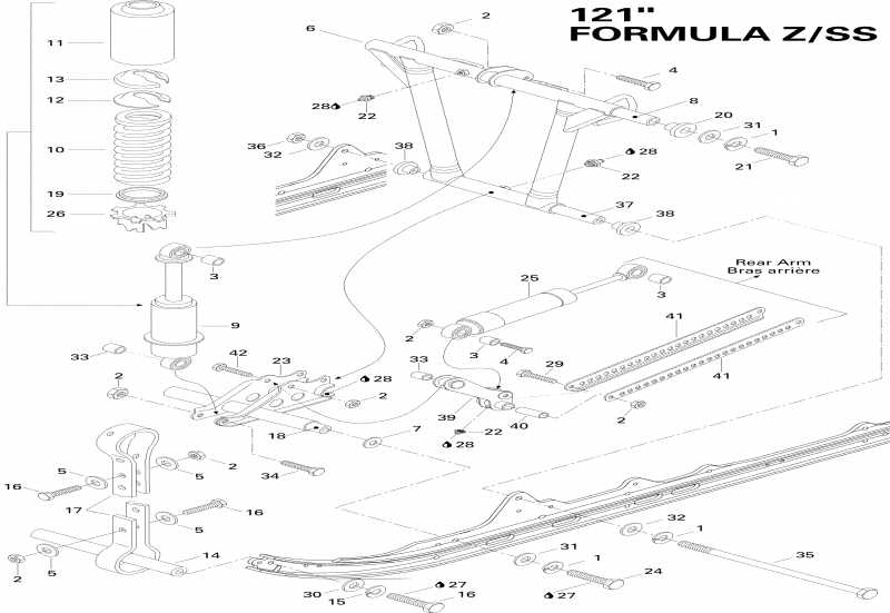 Skidoo Formula SS, 1996  - Front Arm Formula Ss