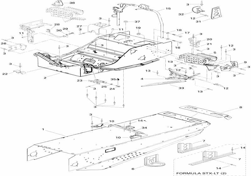  BRP SkiDoo Formula STX, 1996 -   Components Stx