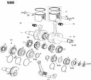 01-    580 (01- Crankshaft And Pistons 580)