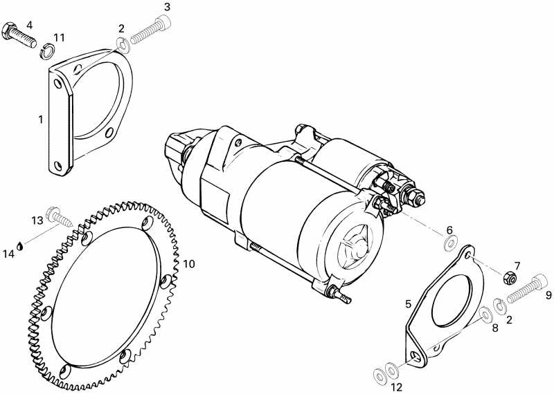 snowmobile Skidoo Grand Touring 580, 1996 - Electric Starter Bracket
