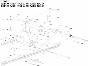 08- Rear  500, 580 (08- Rear Arm 500, 580)