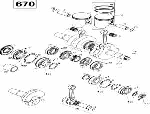 01-    670se (01- Crankshaft And Pistons 670se)