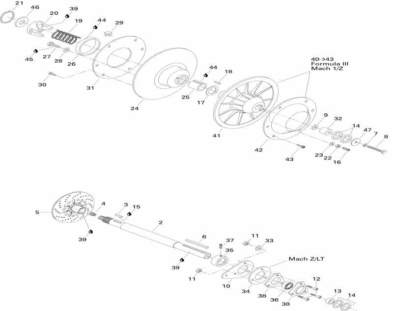  Ski-doo - Driven Pulley Mach 1