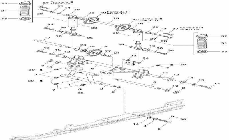 snowmobile Skidoo - Rear Arm Mach 1, Z