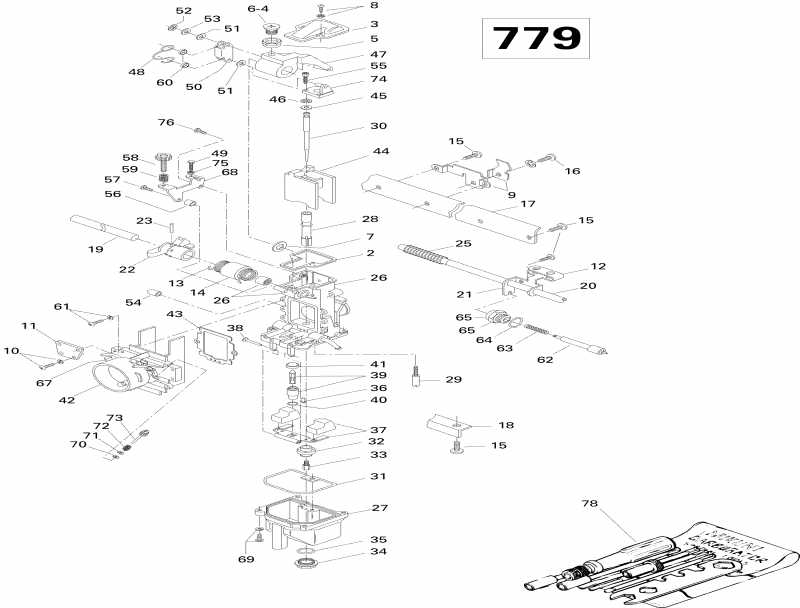 �������� Ski Doo ������ Mach Z, 1996 - Carburetor Mach Z