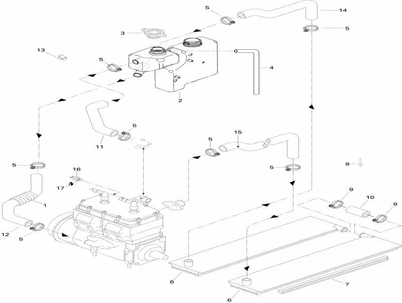 snowmobile BRP MX Z 583, 1996 - Cooling System