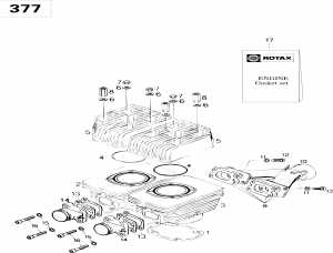 01-     377 (01- Cylinder And Exhaust Manifold 377)