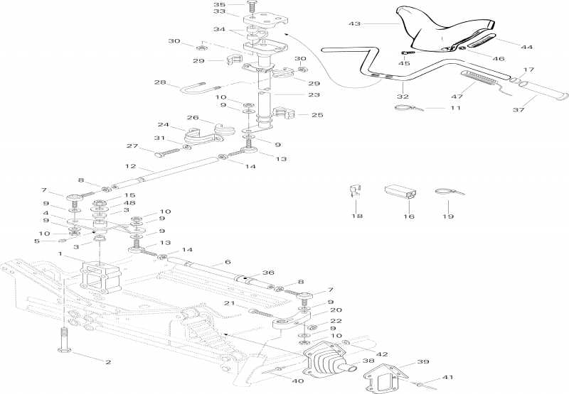  Skidoo Skandic 380, 1996  - Steering System