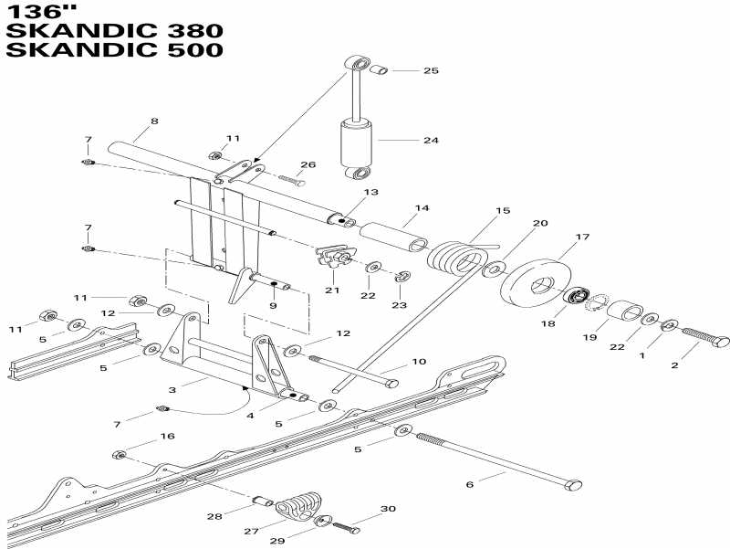  Skidoo  Skandic 500, 1996 - Rear 