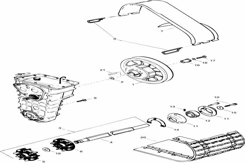  Ski Doo Skandic Wide Track, 1996 - Drive System