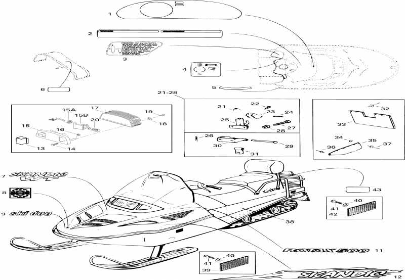  ski-doo Skandic Wide Track, 1996 - Decals