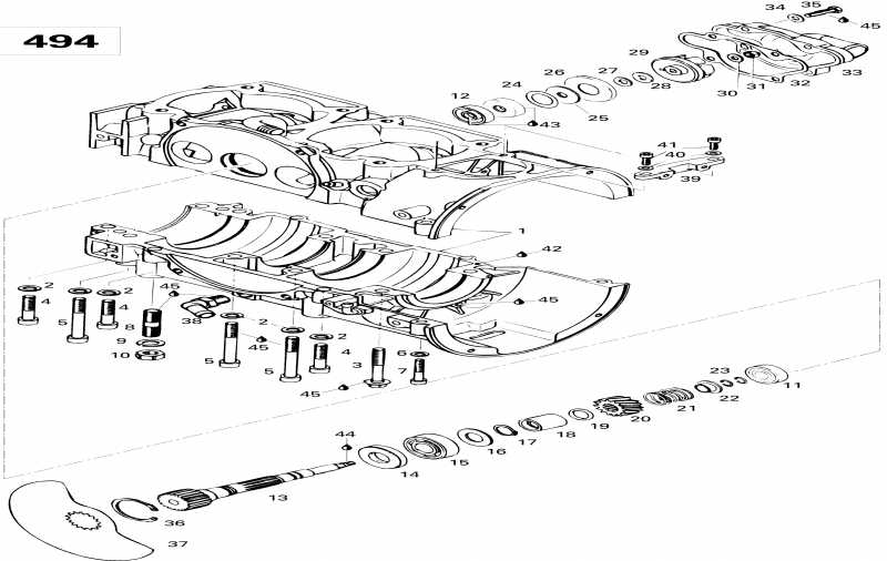 �������� ski-doo Summit 500, 1996 ������ - Crankcase (500)