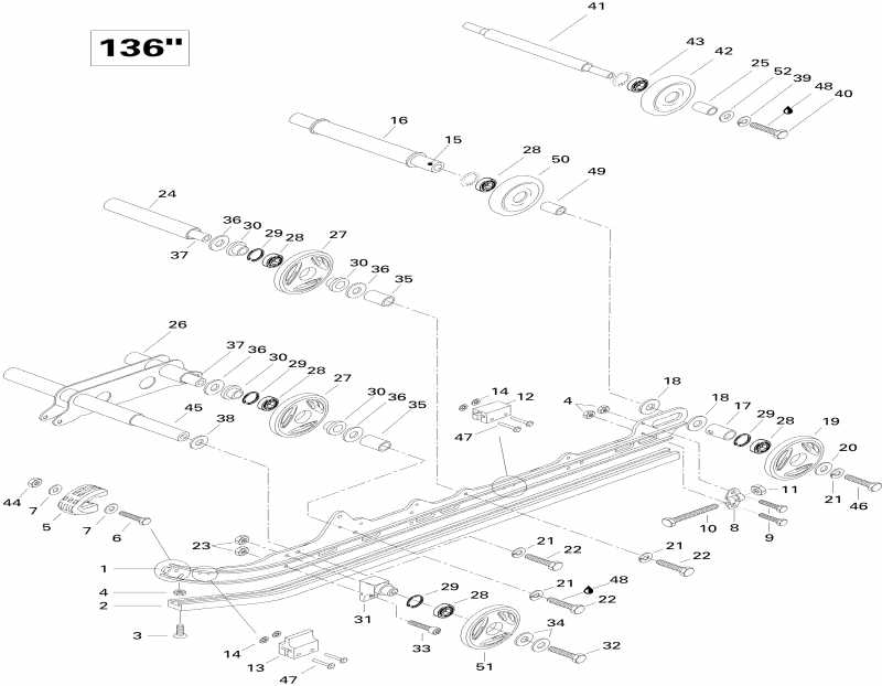 Ski-doo  Summit 500, 1996 - Rear Suspension