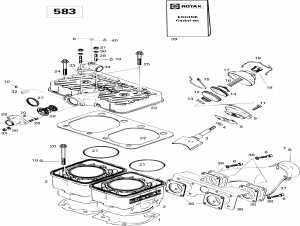 01-     583 (01- Cylinder And Exhaust Manifold 583)