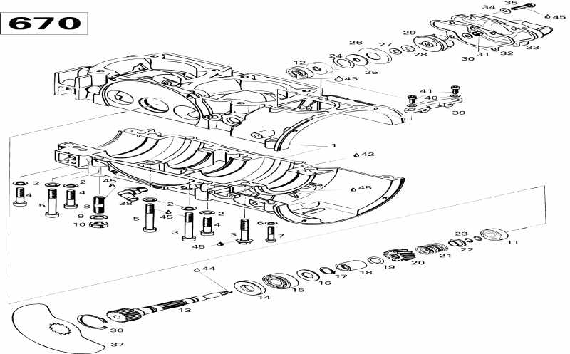  SkiDoo  Summit 670, 1996 - Crankcase (670)