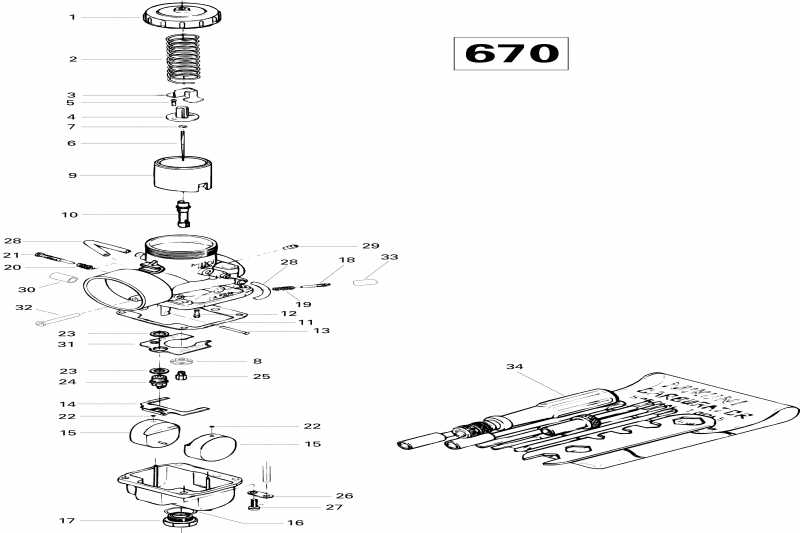 Summit 670, 1996 - Carburetor 670