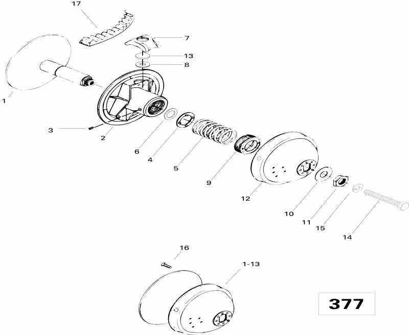  Skidoo Touring E, 1996 - Drive Pulley E