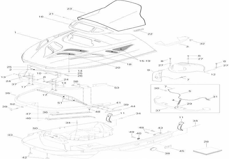 �������� BRP SkiDoo Touring LE, 1996 ������ - Cab And Console Le