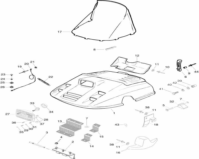  ski-doo Tundra II LT, 1996 - Hood