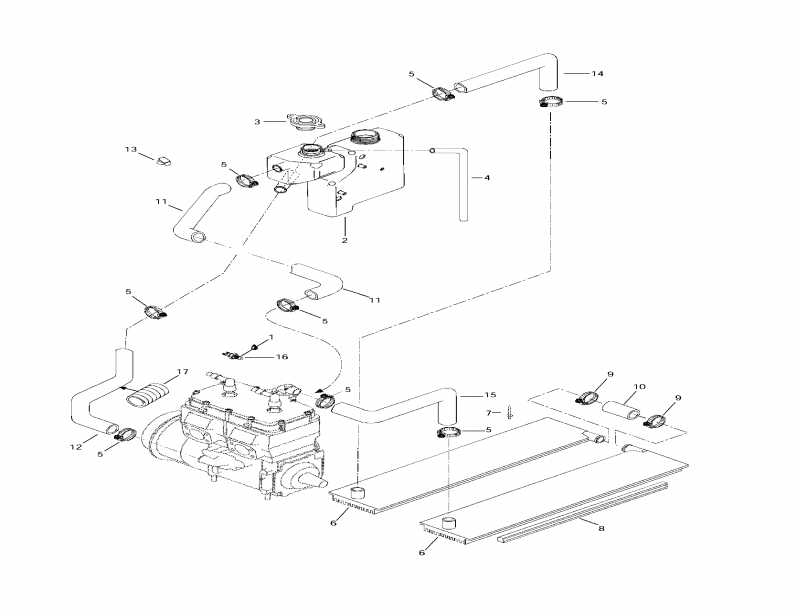 Ski Doo Formula 500, 1997  - Cooling System