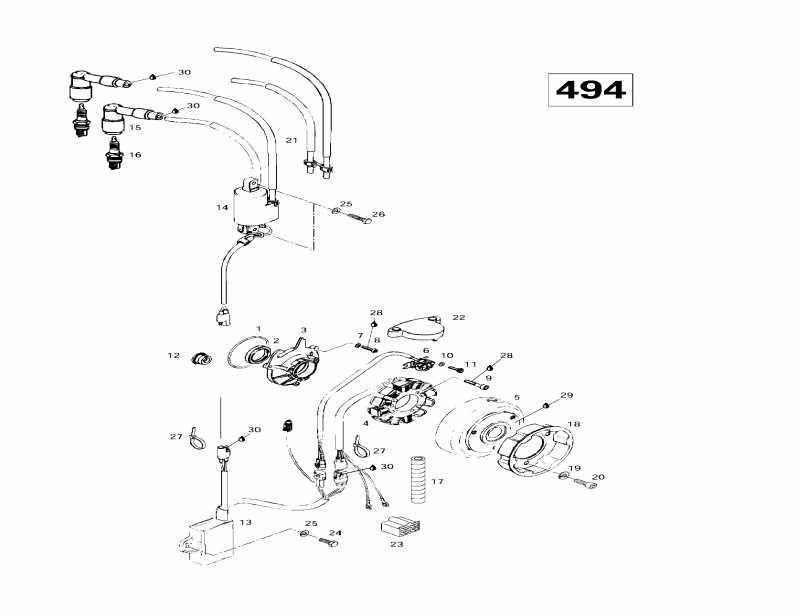 �������� Skidoo Formula 500, 1997 - Magneto 12v 220w (494)