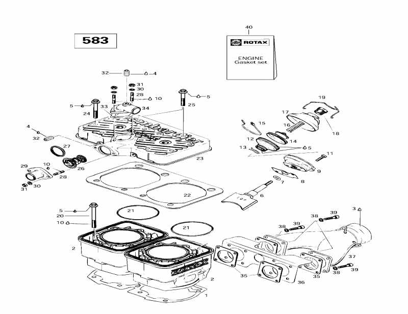  - Cylinder, Exhaust Manifold (583)