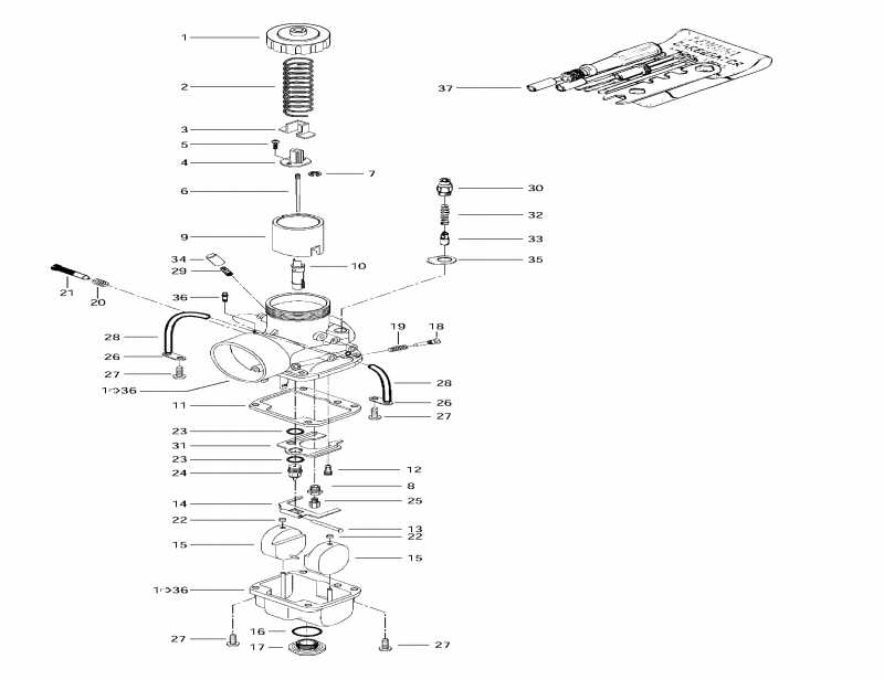  SkiDoo Formula III LT, 1997  - Carburetors