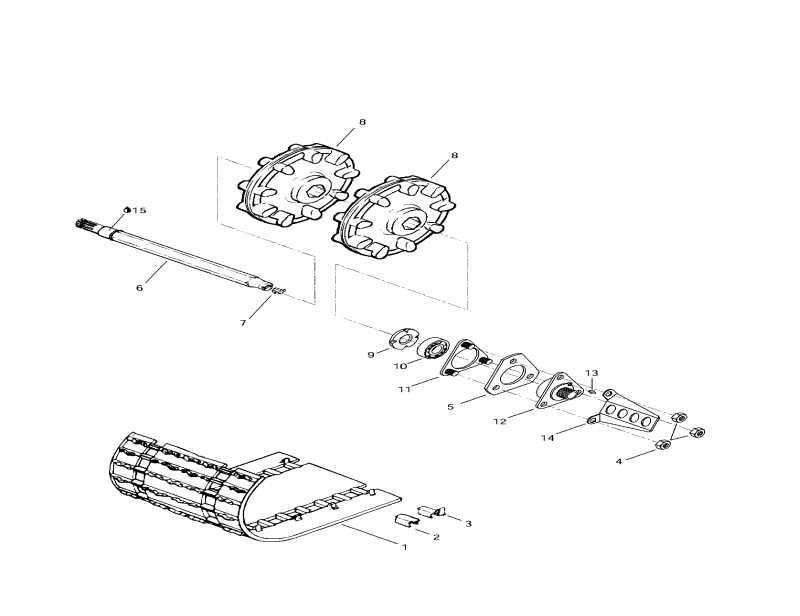  SkiDoo Formula S, 1997 - Drive Axle  Track