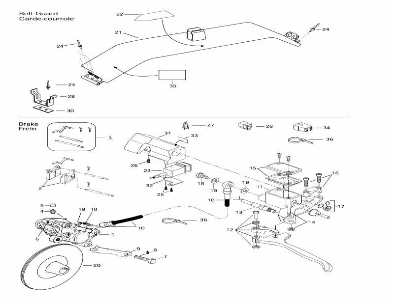  SkiDoo - Hydraulic Brake And Belt Guard