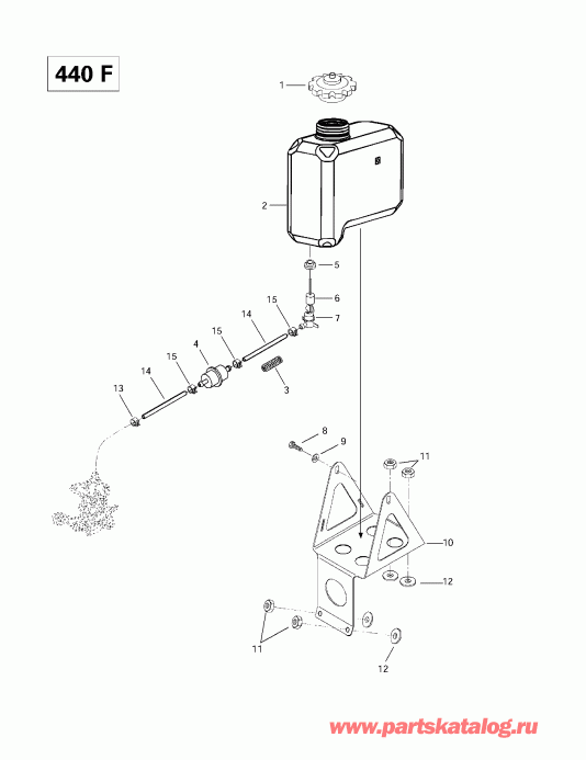  Skidoo MX Z 440 F/Z 583/Z 670 1997  - Oil Tank And Support (440f)