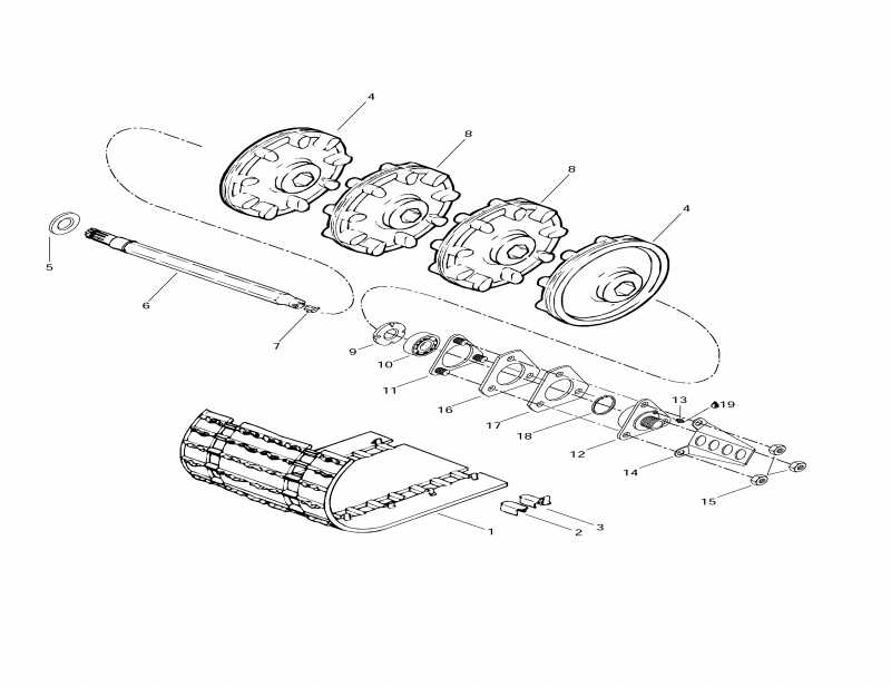  Skidoo MX Z 440 LC, 1997 - Drive Axle  Track