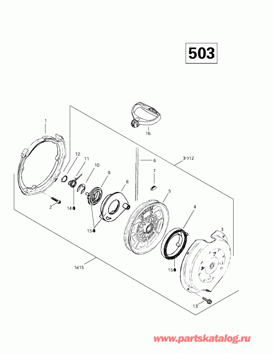 snowmobile ski-doo - Rewind Starter (503)