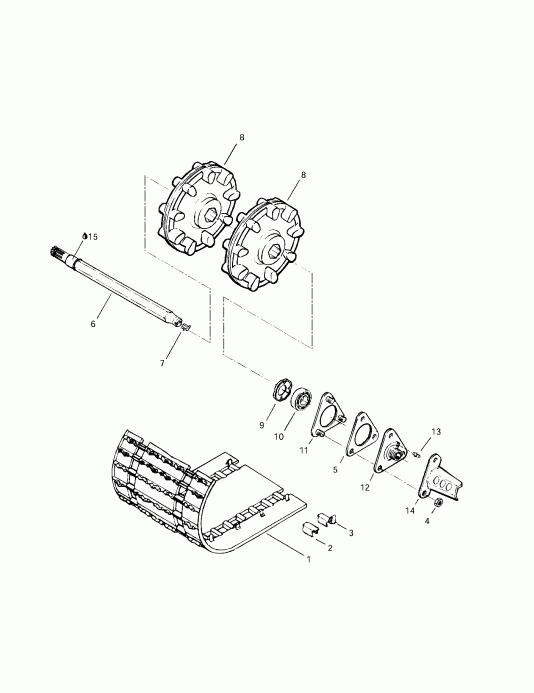   Skandic 380/500, 1997 - Drive Axle  Track