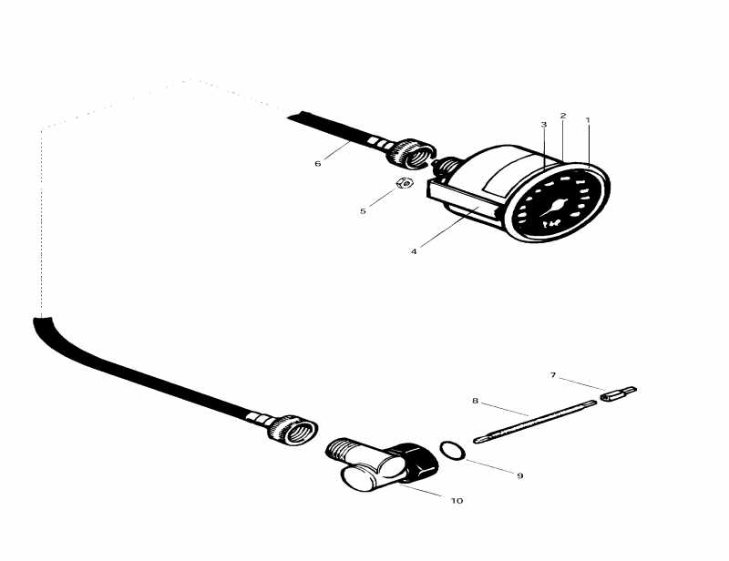  Skidoo Skandic Super Wide Track, 1997 - Speedometer Arrangement