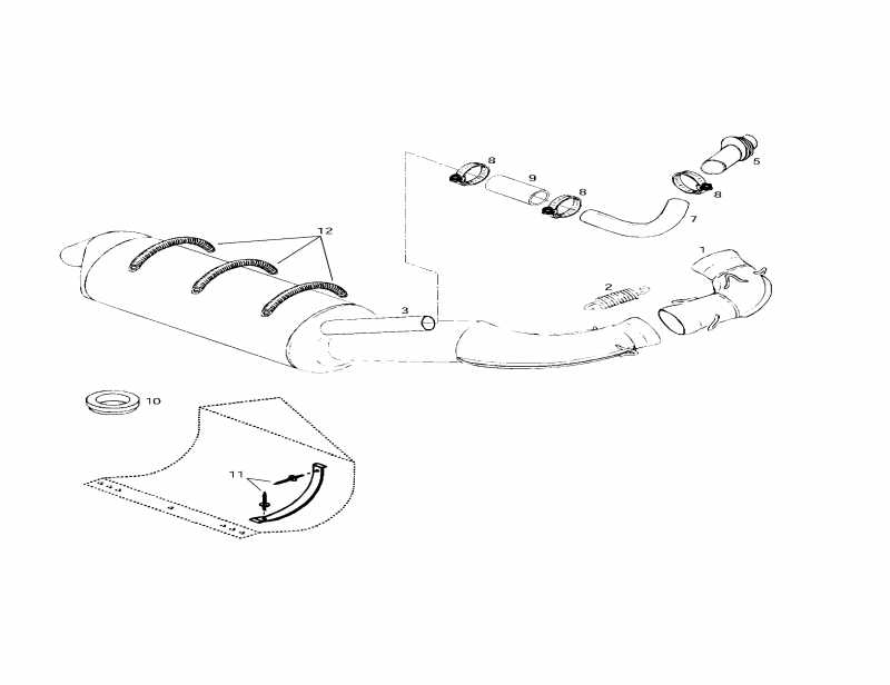 ski-doo Skandic Wide Track, 1997  - Muffler