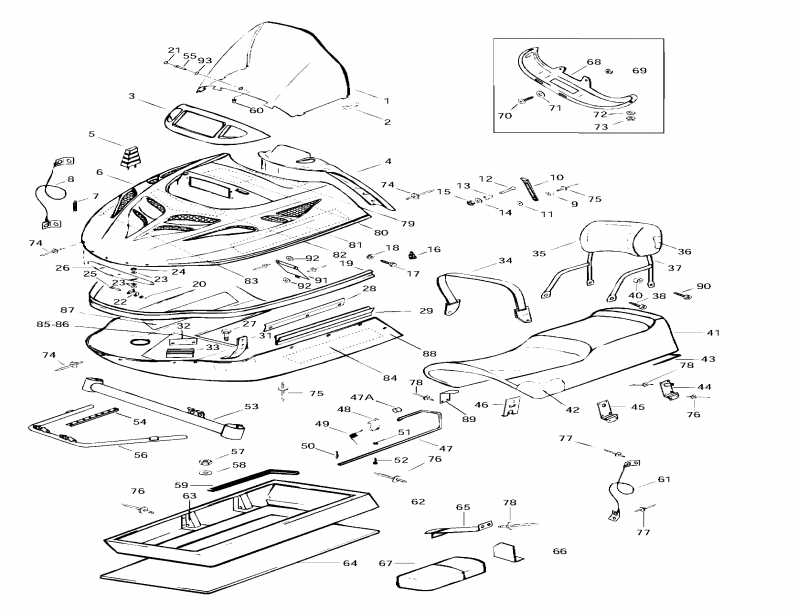 snowmobile Ski Doo Skandic Wide Track, 1997 ������ - Cab, Console, Seat