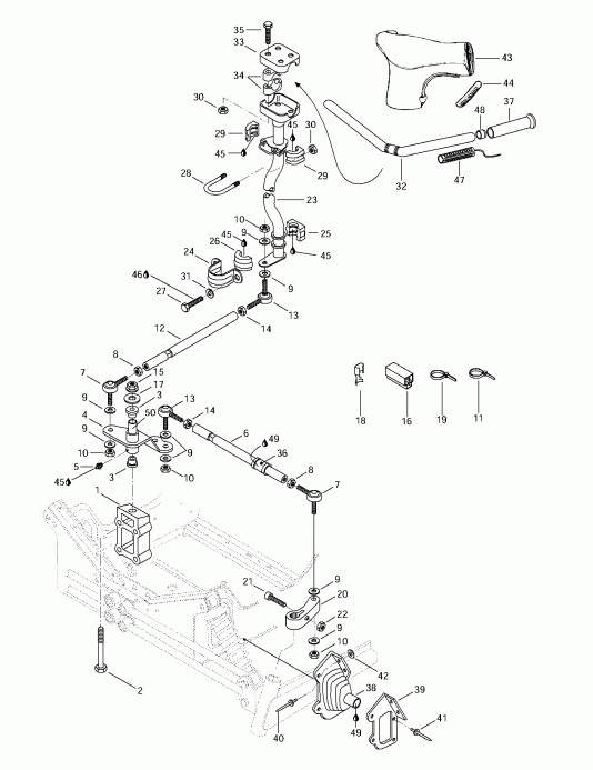 ��������  Summit 500/583/670, 1997 ������ - Steering System