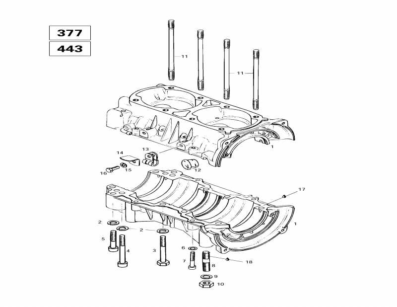 �������� Skidoo - Crankcase (377, 443)