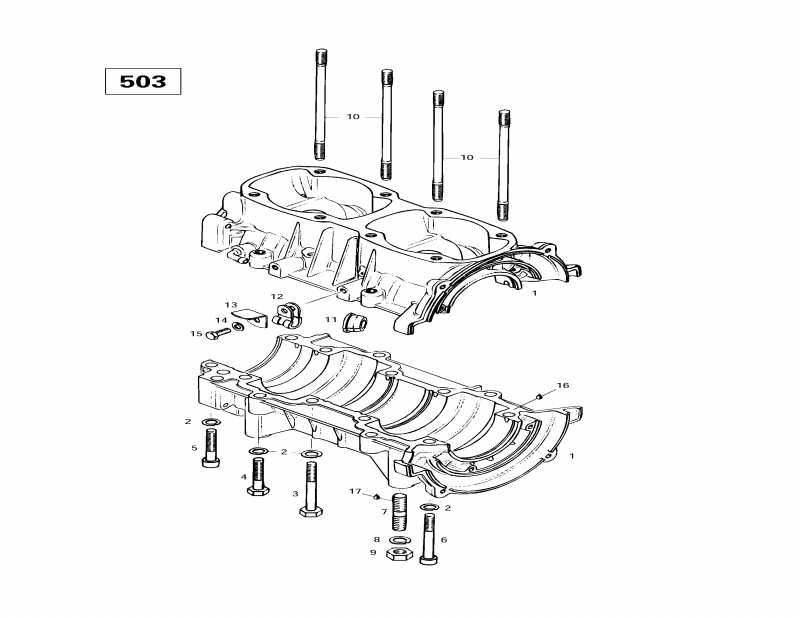 SKIDOO Touring E, 1997 - Crankcase (503)