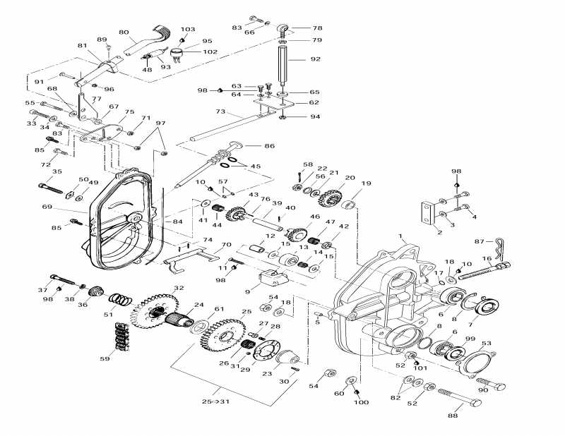�������� Ski-doo ����������� Touring LE, 1997 - Transmission