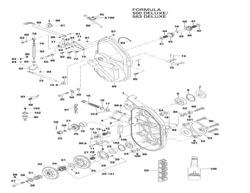 BRP ������ Formula 500, 1998 - Transmission