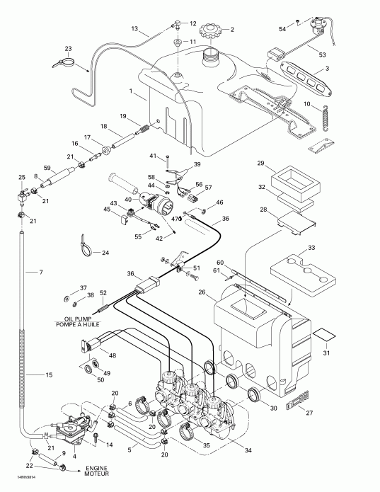 SKIDOO Formula III 600/700, 1998  - Fuel System