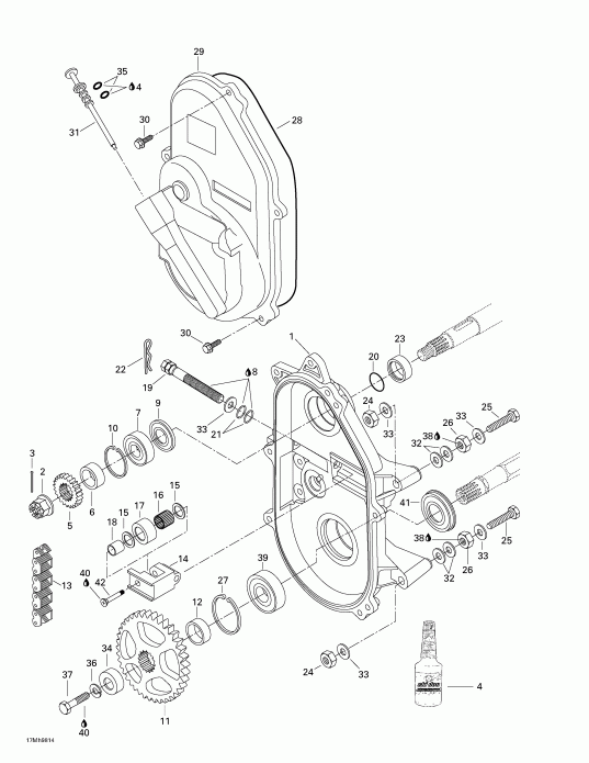 snowmobile  Formula III 600 R/700 R, 1998 - Chaincase