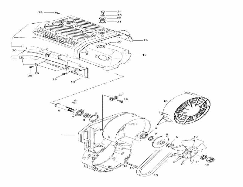 Skidoo Formula S Electric, 1998 - Cooling System Fan