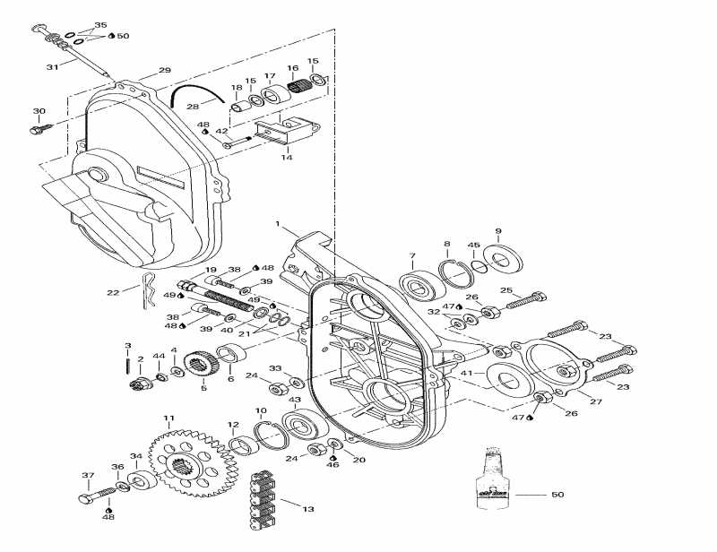snowmobile  Formula S Electric, 1998 - Chaincase