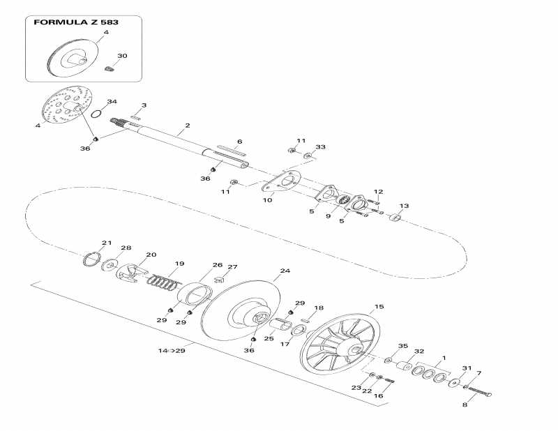  Skidoo Formula Z 583, 1998  - Driven Pulley
