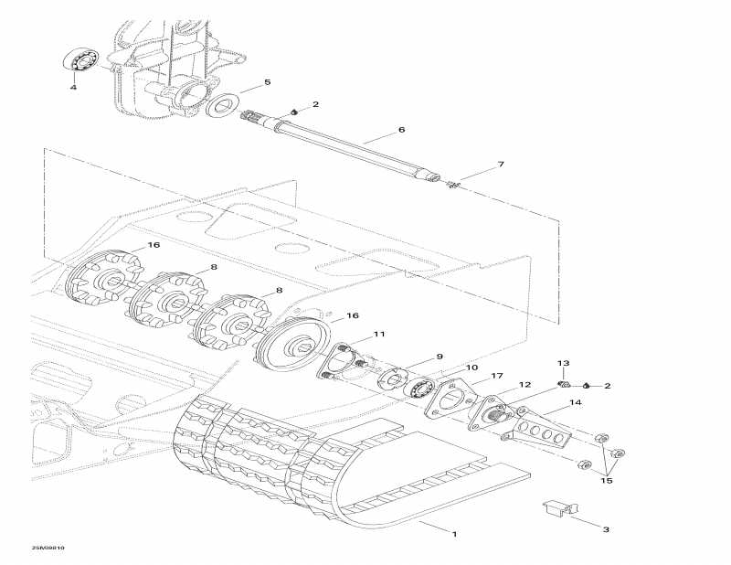 BRP SkiDoo  Formula Z 670, 1998 - Drive Axle And Track