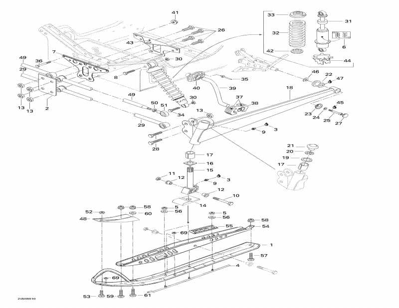 snowmobile ski-doo - Front Suspension And Ski