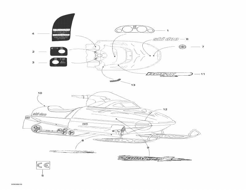 Skidoo  Formula Z 670, 1998 - Decals