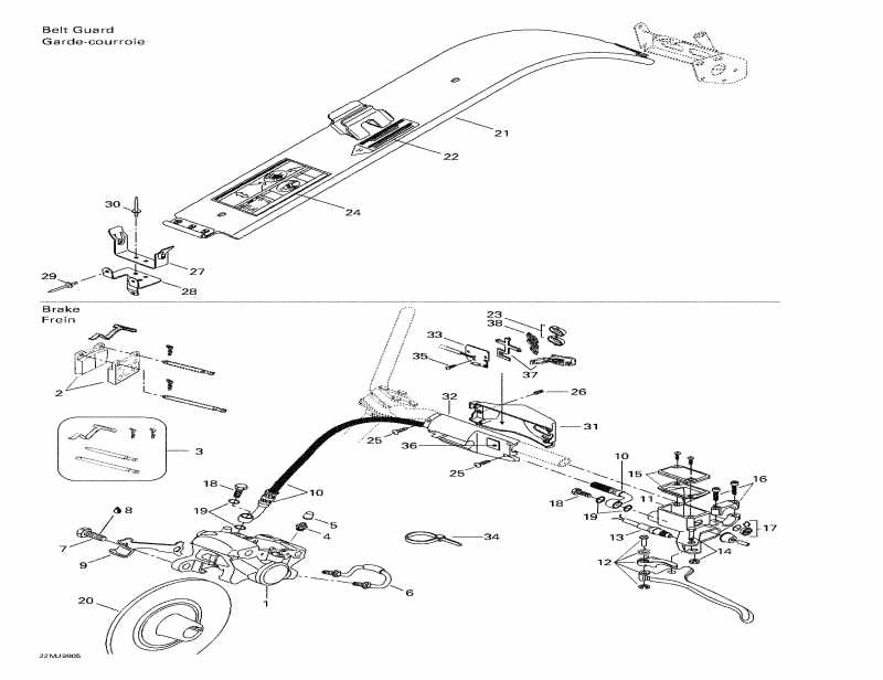 �������� Ski Doo ������ Grand Touring 700, 1998 - Hydraulic ������ � Belt Guard